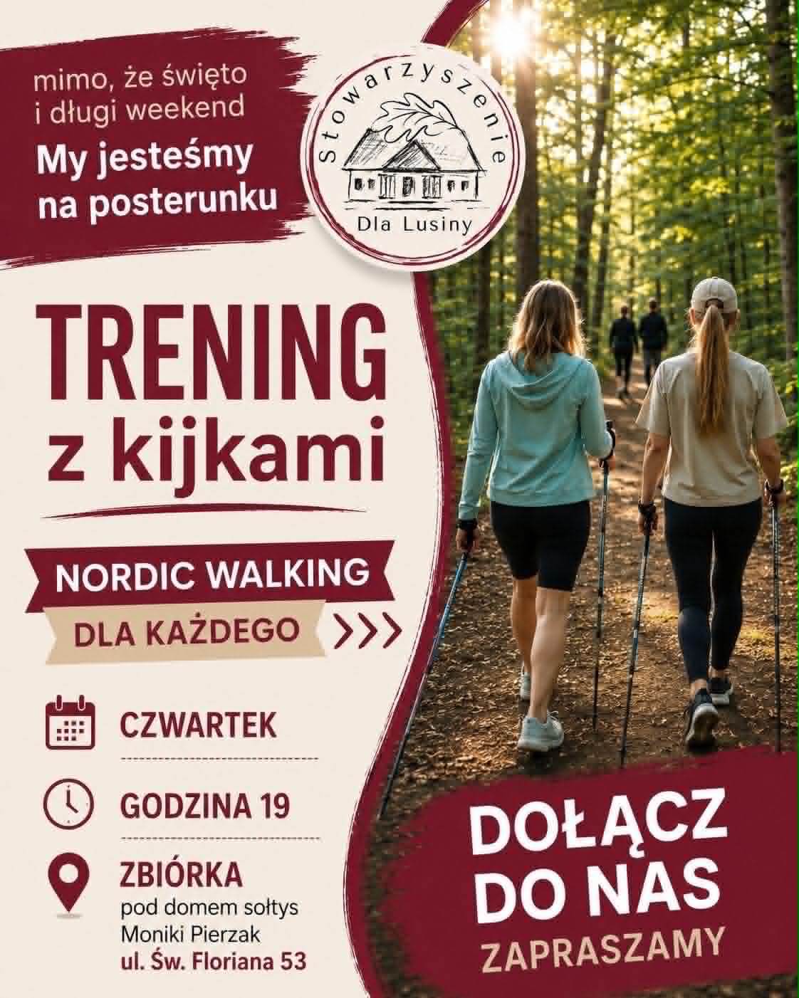 Read more about the article Czwartkowe „Kijki” ze Stowarzyszeniem i Radą Sołecką!